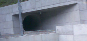 Lötschberg-Basistunnel, Südportal (Mai 2008)