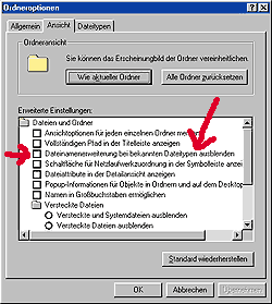 Ordneroptionen