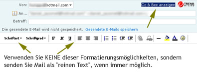 BCC mit Hotmail