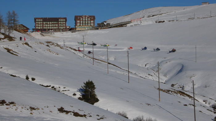 Die Kleine Scheidegg als Heliport
