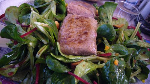 Urs und Elsbeth Zumbrunns Meisterstück: [url=http://www.tagesanzeiger.ch/dyn/reisen/aktivferien/576294.html]Lammfilet mit Nüsslisalat im Eigergletscher[/url]
