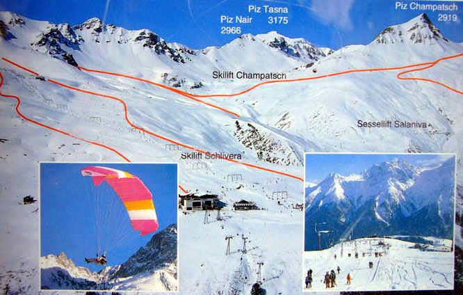 Alte Postkarte, noch mit den Skiliften

