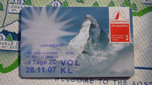 Das Ticket dieser 4 Skitage
