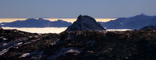 Sicht bis zu den liugrischen Alpen
