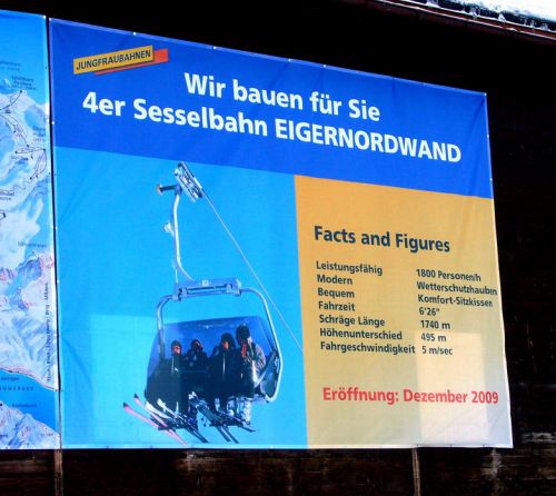 Auch der Skilift Salzegg muss bald dran glauben... neu gibts ab Dezember 2009 eine Sesselbahn "Eigernordwand" direkt ab Arvengarten
