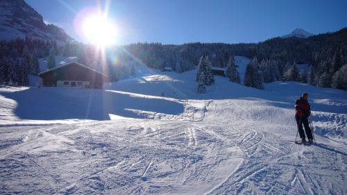 Tschuggen-Piste nach Grindelwald, 13. Januar 2008
