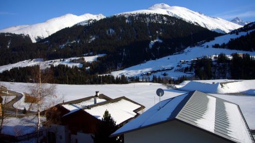 Der letzte Winterabend in Sedrun diesen Winter - nächste Woche ruft die Arbeit, die  Lifte laufen aber noch bis zum 6. April!
