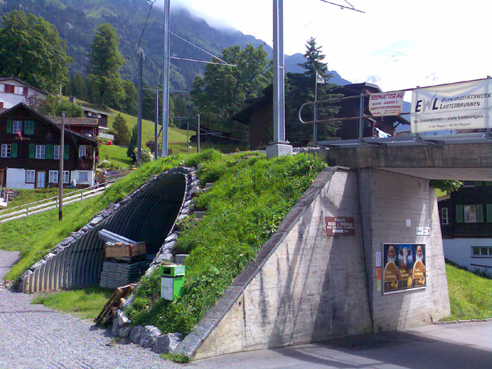 Die neue Skipistenunterführung "Sengg" in Wengen ist fertig (2. August 2008)
