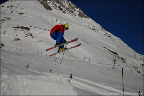 Snowpark Tegia Gronda, 24. Dezember 2008 (Foto: Lucas Jacomet)
