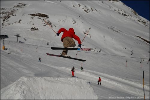 Snowpark Tegia Gronda, 24. Dezember 2008 (Foto: Lucas Jacomet)
