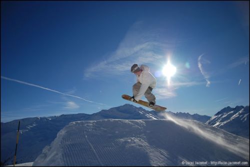 Snowpark Tegia Gronda, 24. Dezember 2008 (Foto: Lucas Jacomet)
