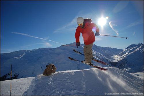 Snowpark Tegia Gronda, 24. Dezember 2008 (Foto: Lucas Jacomet)
