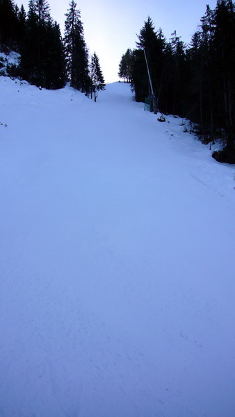 Steilhang auf der Talabfahrt
