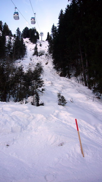 Strecke des alten Ski- und Sesselliftes von Tebru
