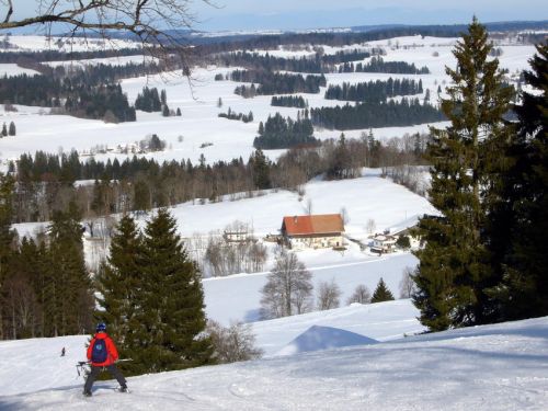 Auf der schwarzen Piste (die ist wirklich so bezeichnet!)
