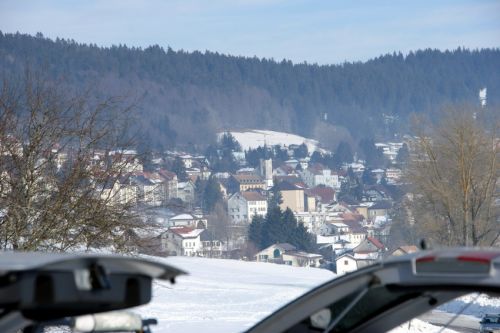 Blick zurück nach Tramelan BE
