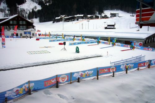 Sonntag, 1. Februar 2009: Snowli ahoi... wenn man da dran denkt, wie unsereiner noch Skischule hatte...

