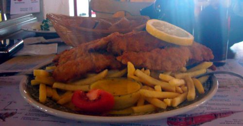 Musste bei dieser Saukälte natürlich sein: Die legendären Schnitzel im Sudada!
