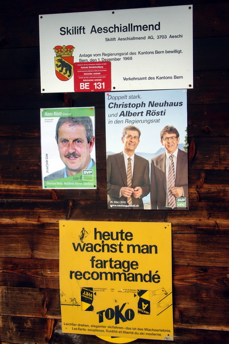 Ziemlich SVP-dominiertes und frommes Gebiet hier oben...
