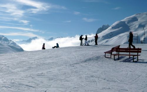 Traumhafter Pulverschnee, da es eisig kalt ist dieser Tage
