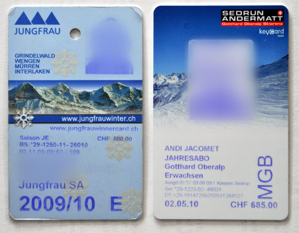 Saisonabos Sedrun/GOBA und Wengen/Jungfrau

