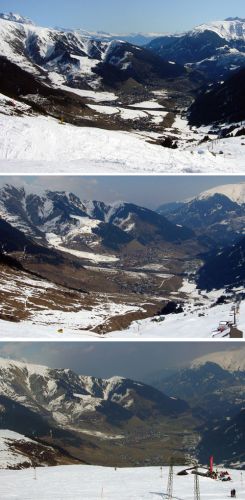 Schneeschmelze in Sedrun, 6.-10.4.2010
