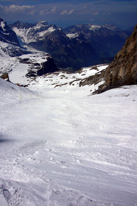 Couloir vom Gletscher nach Stand
