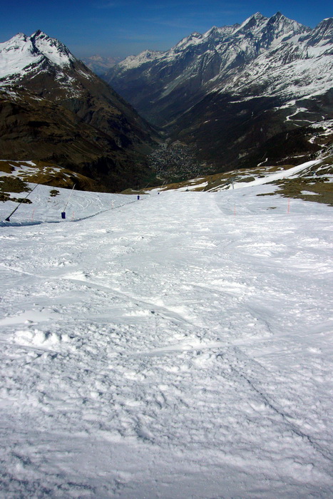 Die letzte Piste dieses Winters nach Furgg
