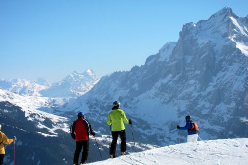 8. März 2011: Blick zu Titlis und Gross Spannort
