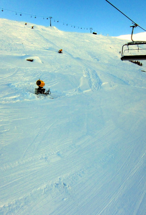 Noch nicht bereite Piste zur 6KSB-Talstation
