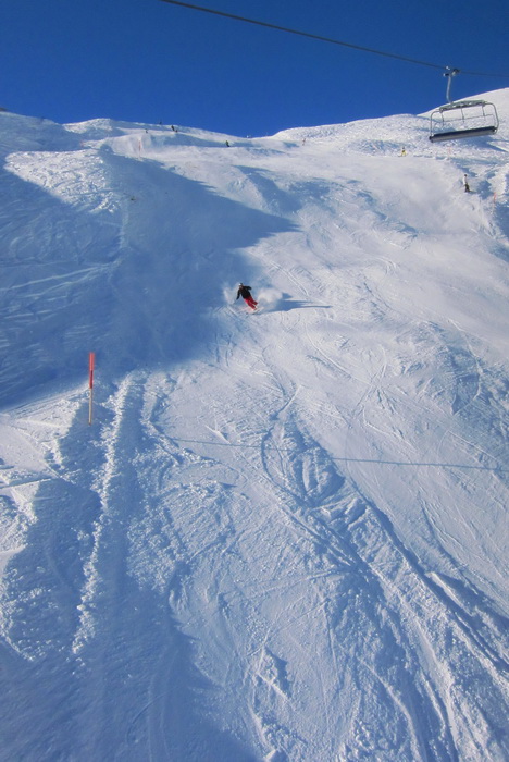 Die "hintere" Piste nach Mulinatsch ist offen und OK
