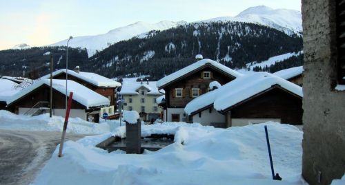 Auch in Sedrun selbst ists endlich wieder mal so richtig schön winterlich
