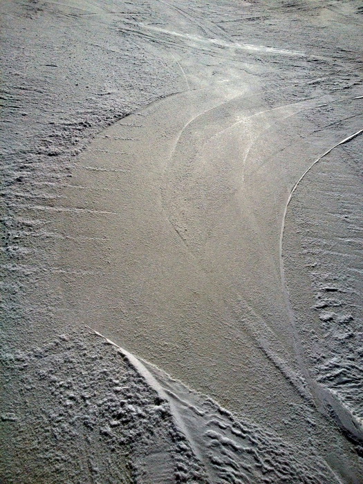 Problem: Teils blankes Eis auf der Talabfahrt
