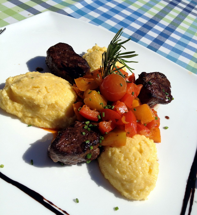 .. wo es wie immer exquisites Essen gibt
