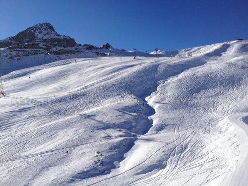 Nicht wirklich gut eingeschneit - und einmal mehr ein milder, sonniger Tag
