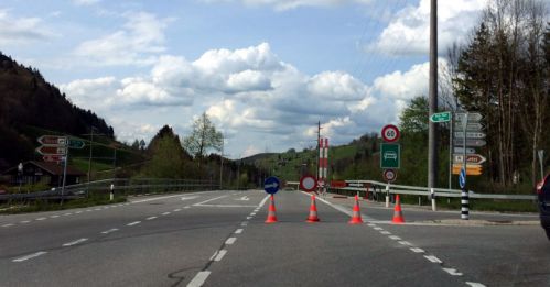 Wie verhext: Auch vor Spiez nochmals Unfall, Sperrung und Stau. Trotzdem: Ein schöner Tag!
