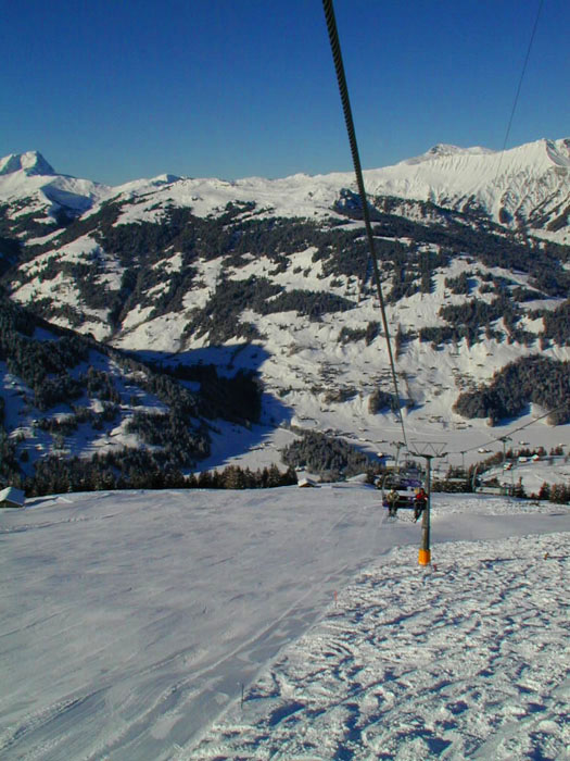 Milka-Bahn Metschberg, Januar 2000
