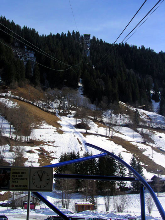 Blick aus der Talstation kurz nach 11 Uhr

