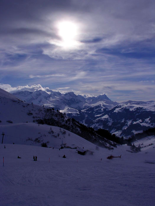 Skilift Brenggen, Rettungshelikopter im Einsatz
