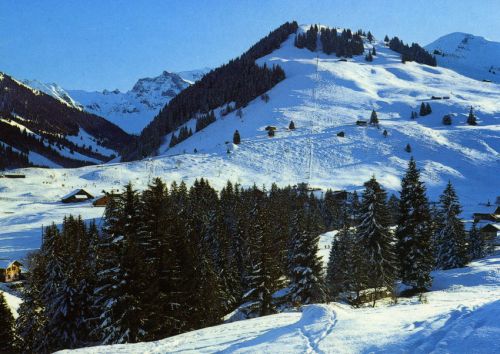 Postkarte Grimmialp, ca. 1970er-Jahre (Archiv [url=http://skilift-nostalgie.ch]Jakob Schuler[/url])
