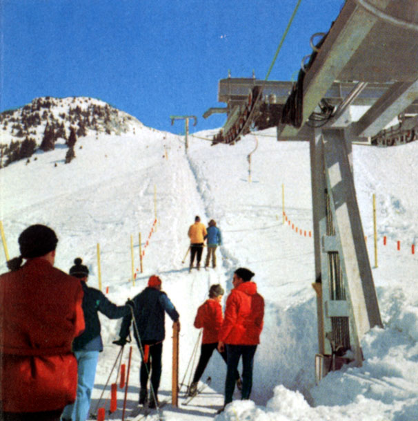 Detail aus dem Stockhorn-Prospekt: Talstation Skilift Lasenberg

