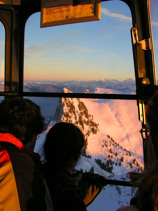 Talfahrt mit Abendrot, Dezember 2005
