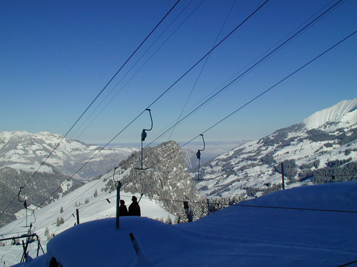 Bergstation Doppellift Nüegg-Tubelfärich, Januar 2000
