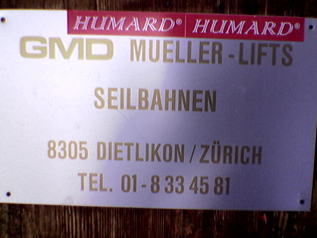 Neues GMD-Schild beim Skilift Lochstafel, März 2005
