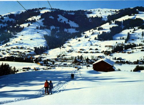 Postkarte Schönried-Horneggli, ca. 1970er-Jahre (Archiv [url=http://skilift-nostalgie.ch]Jakob Schuler[/url])
