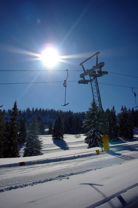 Der kürzere (und langsame) Skilift Selital bekam vor einigen Jahren neue Stützen
