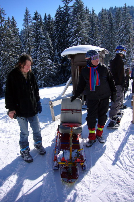 Hausgemachter Ski-Bob
