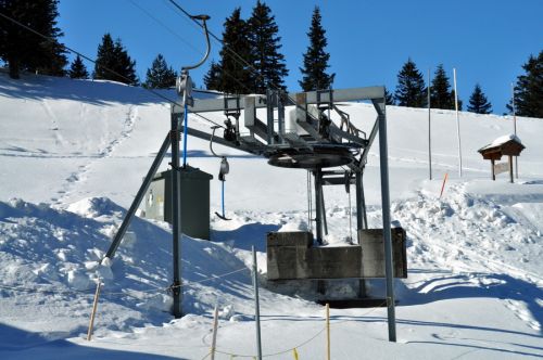 Bergstation Skilift Länggrätli, 1. März 2010
