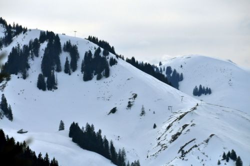 Blick zum Skilift Schwefelbergbad, 1. März 2010
