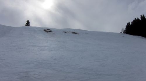 Rote Piste, heute nicht präpariert, aber fahrbar
